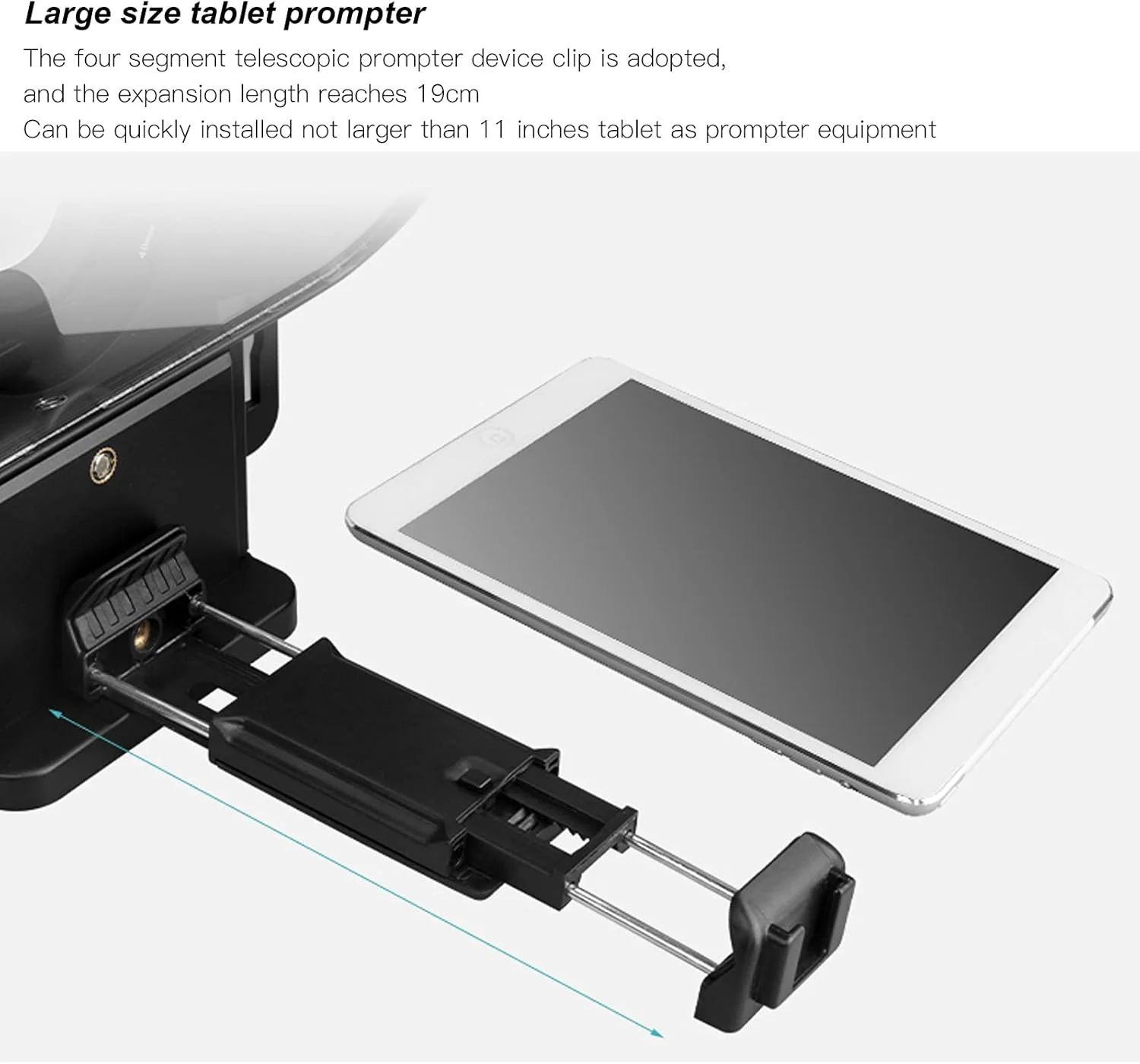 تله پرامپتر موبایل کوچک قابل حمل، تله پرامپتر گوشی هوشمند سبک وزن و بادوام ارتقا یافته و قوی برای ضبط ویدیو برای پخش زنده تله پرامپتر موبایل کوچک قابل حمل، تله پرامپتر گوشی هوشمند سبک وزن و بادوام ارتقا یافته و قوی برای ضبط ویدیو برای پخش زنده