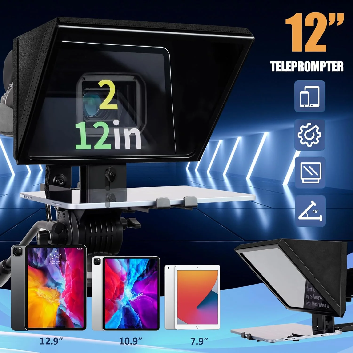 تله پرومتر فلزی 12 اینچی ILOKNZI با قابلیت تنظیم ارتفاع و کنترل از راه دور، دارای شیشه اپتیکال حرارت دیده، سازگار با دستگاه های مختلف برای سناریوهای گوناگون تله پرومتر فلزی 12 اینچی ILOKNZI با قابلیت تنظیم ارتفاع و کنترل از راه دور، دارای شیشه اپتیکال حرارت دیده، سازگار با دستگاه های مختلف برای سناریوهای گوناگون