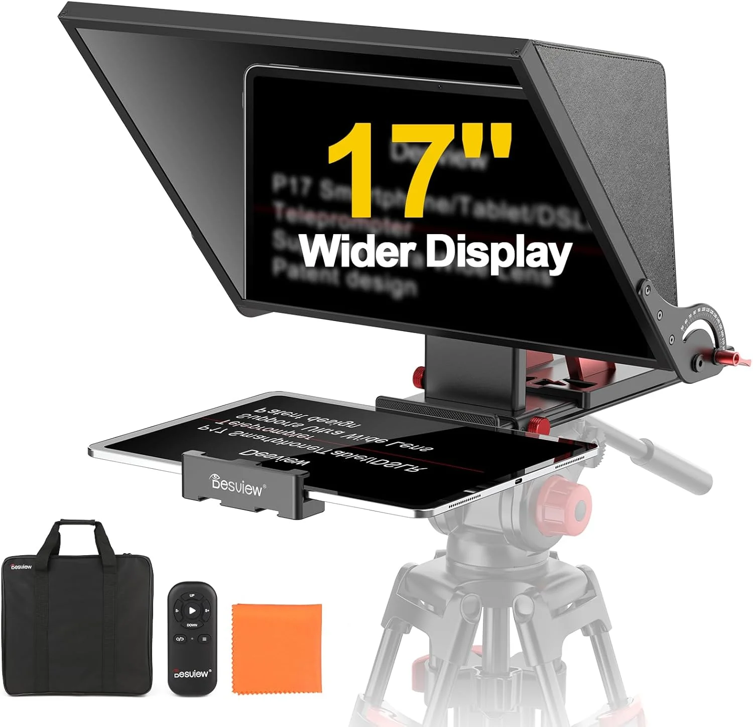 تله پرومتر آلومینیومی Desview P17 با کیف حمل - سازگار با دوربین های DSLR، دوربین های فیلمبرداری، تلفن های هوشمند و تبلت ها برای ضبط ویدیو
