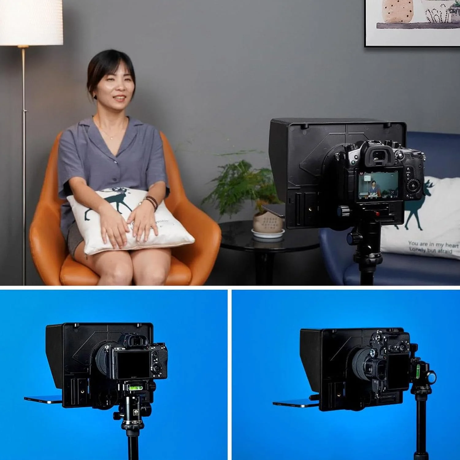 تله پرامپتر 10 اینچی Wisoqu، تله پرامپتر تاشو قابل حمل با کنترل بلوتوث APP، به همراه کیف حمل، برای تبلت، دوربین DSLR، وب کم، تلفن هوشمند، برای پخش زنده تله پرامپتر 10 اینچی Wisoqu، تله پرامپتر تاشو قابل حمل با کنترل بلوتوث APP، به همراه کیف حمل، برای تبلت، دوربین DSLR، وب کم، تلفن هوشمند، برای پخش زنده