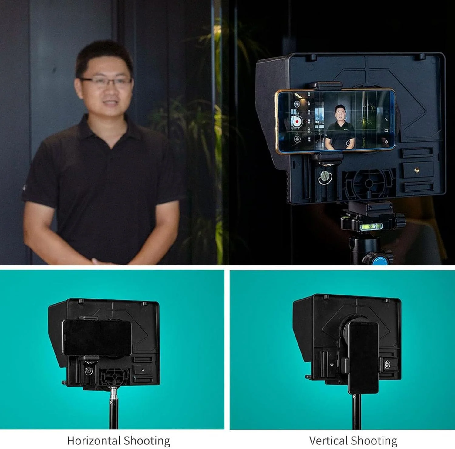 تله پرامپتر 10 اینچی Wisoqu، تله پرامپتر تاشو قابل حمل با کنترل بلوتوث APP، به همراه کیف حمل، برای تبلت، دوربین DSLR، وب کم، تلفن هوشمند، برای پخش زنده تله پرامپتر 10 اینچی Wisoqu، تله پرامپتر تاشو قابل حمل با کنترل بلوتوث APP، به همراه کیف حمل، برای تبلت، دوربین DSLR، وب کم، تلفن هوشمند، برای پخش زنده