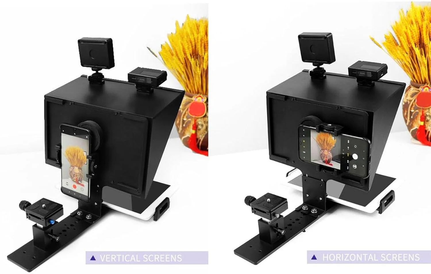 تله پرامپتر TP13A 14 اینچی، تله پرامپتر زاویه باز قابل تنظیم، کنترل از راه دور برنامه BT، دو پایه کفشک سرد، تله پرامپتر سه پایه کوچک برای پخش زنده DSLR و تلفن هوشمند تله پرامپتر TP13A 14 اینچی، تله پرامپتر زاویه باز قابل تنظیم، کنترل از راه دور برنامه BT، دو پایه کفشک سرد، تله پرامپتر سه پایه کوچک برای پخش زنده DSLR و تلفن هوشمند