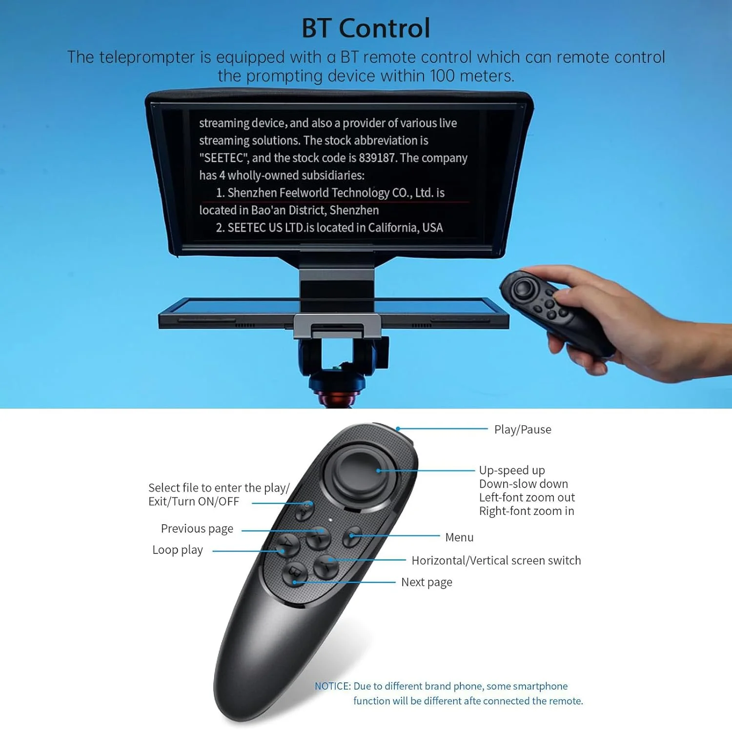 آیرووامی TP16 تله پرامپتر 16 اینچی تاشو برای دوربین DSLR، تبلت، تلفن هوشمند با کنترل از راه دور و کیف حمل برای ضبط ویدیو، پخش زنده، مصاحبه، ارائه و سخنرانی آیرووامی TP16 تله پرامپتر 16 اینچی تاشو برای دوربین DSLR، تبلت، تلفن هوشمند با کنترل از راه دور و کیف حمل برای ضبط ویدیو، پخش زنده، مصاحبه، ارائه و سخنرانی