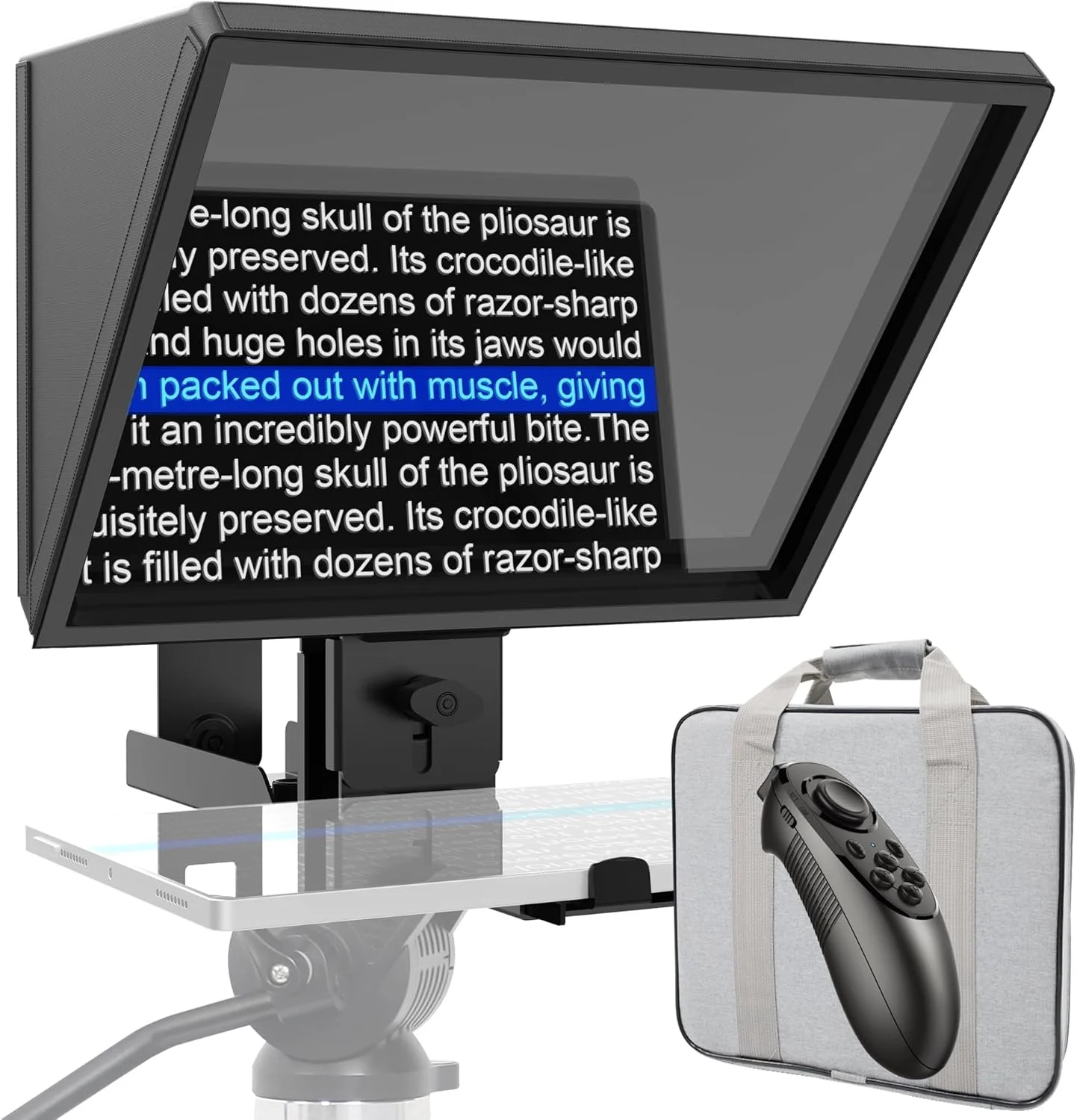 تله پرومتر دوربین 14 اینچی GEIMRSY با قاب شیشه ای قابل تنظیم با شیشه HD، سازگار با آیپد 14 اینچ یا کوچکتر، ساختار آلومینیومی