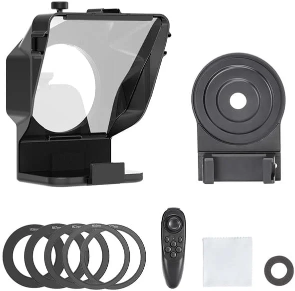 AECAM - تله پرامپتر کوچک قابل حمل ULANZI برای تلفن های هوشمند/دوربین های DSLR، ضبط ویدئو، پخش زنده، مصاحبه با ریموت (نوع جهانی)