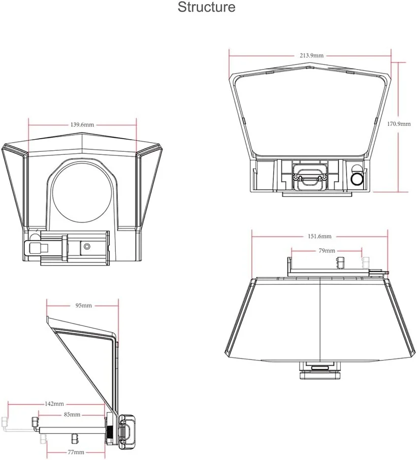 تله پرومتر دوربین گوشی هوشمند Pepisky با کنترل از راه دور، آداپتورهای لنز، پارچه تمیز کننده، پشتیبانی از لنزهای زاویه باز برای سخنرانی صحنه، پخش زنده، ویدئو آنلاین و ولاگ