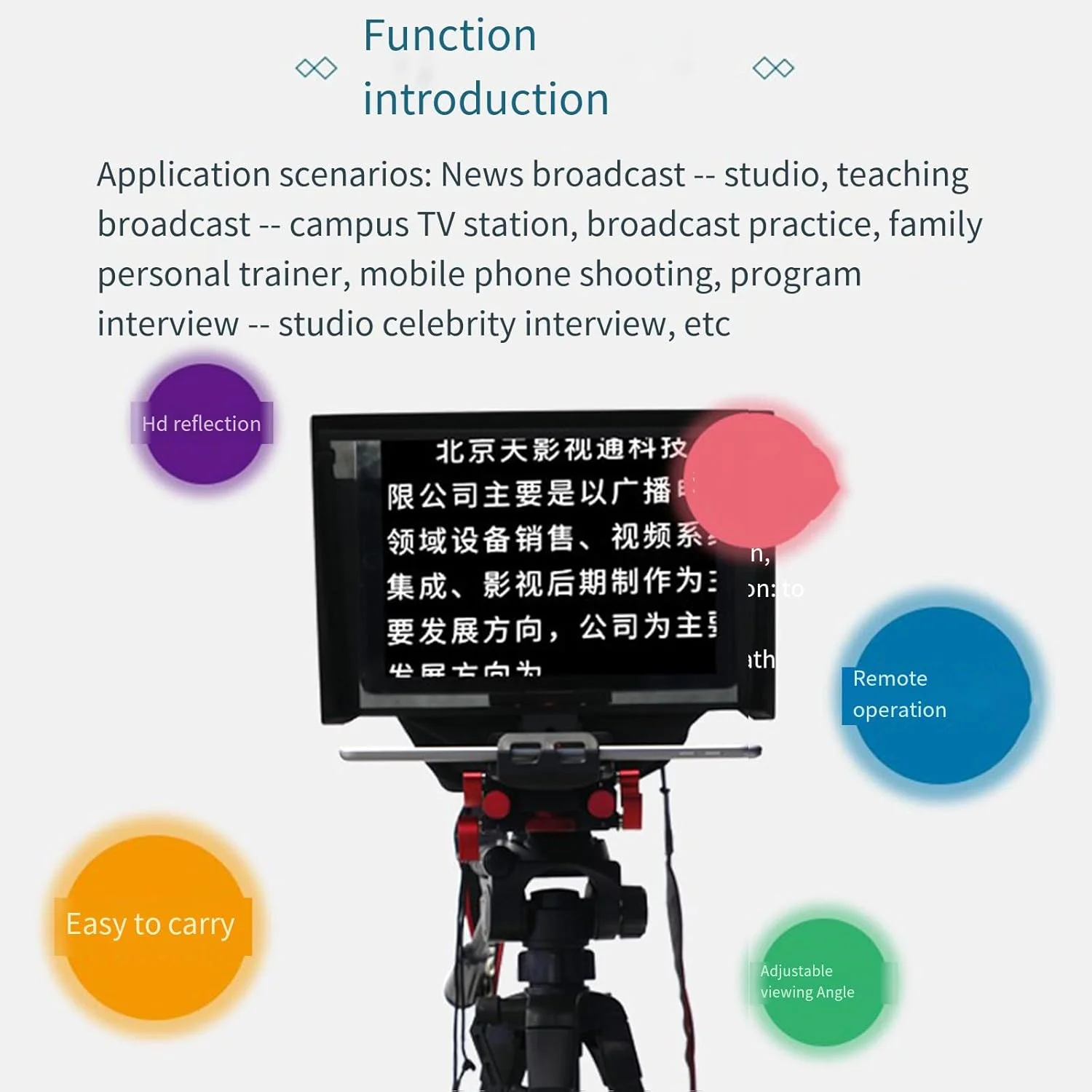 دستگاه تله پرامپتر تبلت FaYkes با کیفیت بالا، قابل حمل و جمع و جور، پشتیبانی از تبلت های 7 تا 9.7 اینچی با تجهیزات مختلف