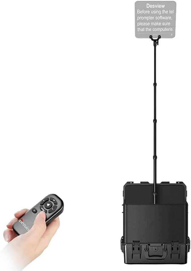 تله پرومپتر قابل حمل 17 اینچی یونیورسال Irovami TP200 با ورودی و خروجی SDI و پشتیبانی از کنترل برنامه سازگار با تلفن هوشمند/تبلت/با شیشه تقسیم پرتو کنترل از راه دور