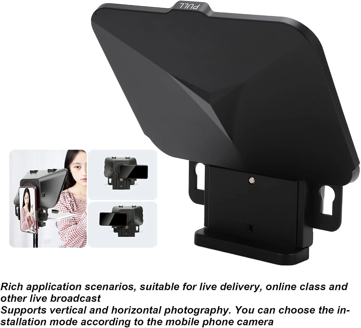 تله پرامپتر موبایل XINGma، طراحی پایه تلسکوپی، تله پرامپتر سبک وزن با کیفیت بالا برای پخش زنده و ضبط ویدیو