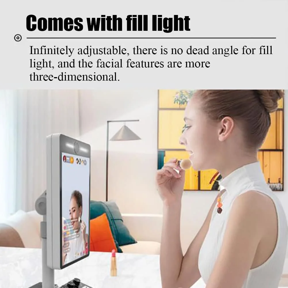 تجهیزات هوشمند پخش زنده AORGRE، دستگاه پخش زنده با کنسول، لنز 2100W، دارای نور پرکننده، تله پرامپتر هوشمند، برای تحویل زنده، آموزش و تمرین