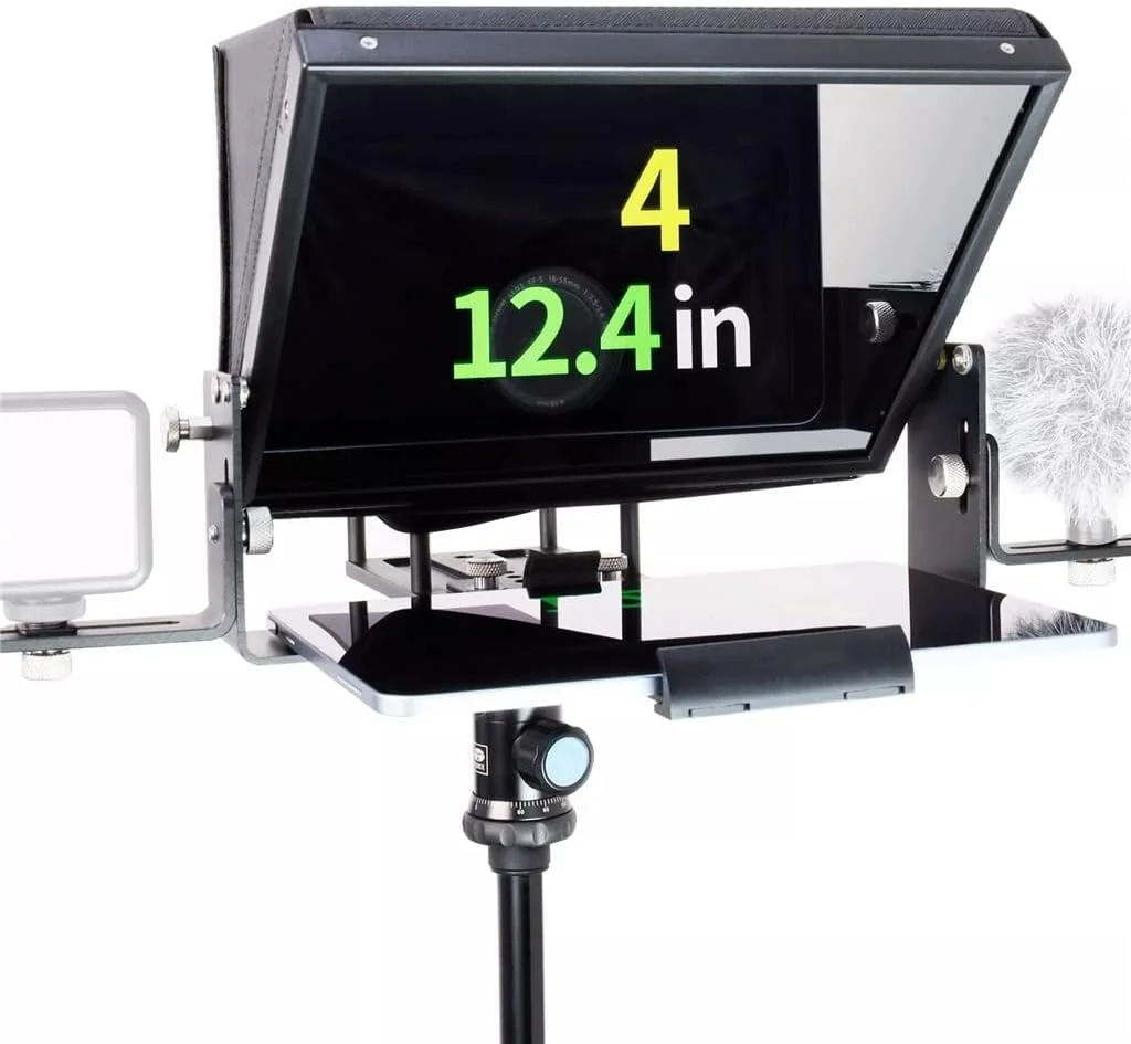 تله پرومتر یونیورسال 16 اینچی برای انواع تبلت/پد، دوربین فیلمبرداری/DSLR، از پیش مونتاژ شده، شیشه تقسیم پرتو 70/30 با کیف حمل (رنگ: مشکی، سایز: 22.5 سانتی متر) (مشکی 22.5 سانتی متر) تله پرومتر یونیورسال 16 اینچی برای انواع تبلت/پد، دوربین فیلمبرداری/DSLR، از پیش مونتاژ شده، شیشه تقسیم پرتو 70/30 با کیف حمل (رنگ: مشکی، سایز: 22.5 سانتی متر) (مشکی 22.5 سانتی متر)