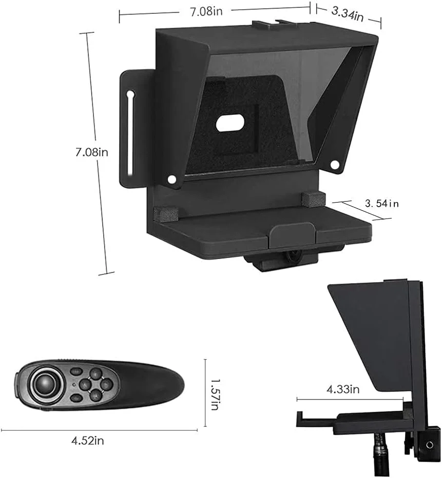 مینی تله پرامپتر قابل حمل با کنترل از راه دور، مینی چراغ LED فیلمبرداری، میکروفون شات گان برای ضبط ویدیو با دوربین گوشی هوشمند، مصاحبه پخش زنده سخنرانی مینی تله پرامپتر قابل حمل با کنترل از راه دور، مینی چراغ LED فیلمبرداری، میکروفون شات گان برای ضبط ویدیو با دوربین گوشی هوشمند، مصاحبه پخش زنده سخنرانی
