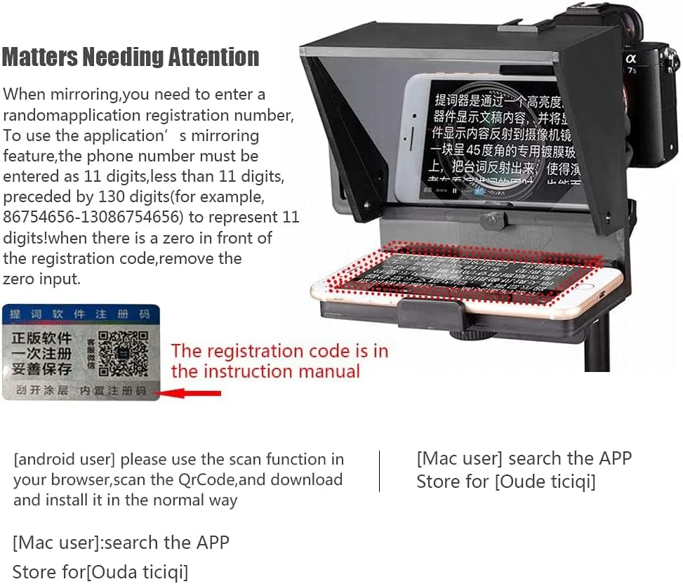 مینی تله پرامپتر قابل حمل با کنترل از راه دور، مینی چراغ LED فیلمبرداری، میکروفون شات گان برای ضبط ویدیو با دوربین گوشی هوشمند، مصاحبه پخش زنده سخنرانی مینی تله پرامپتر قابل حمل با کنترل از راه دور، مینی چراغ LED فیلمبرداری، میکروفون شات گان برای ضبط ویدیو با دوربین گوشی هوشمند، مصاحبه پخش زنده سخنرانی