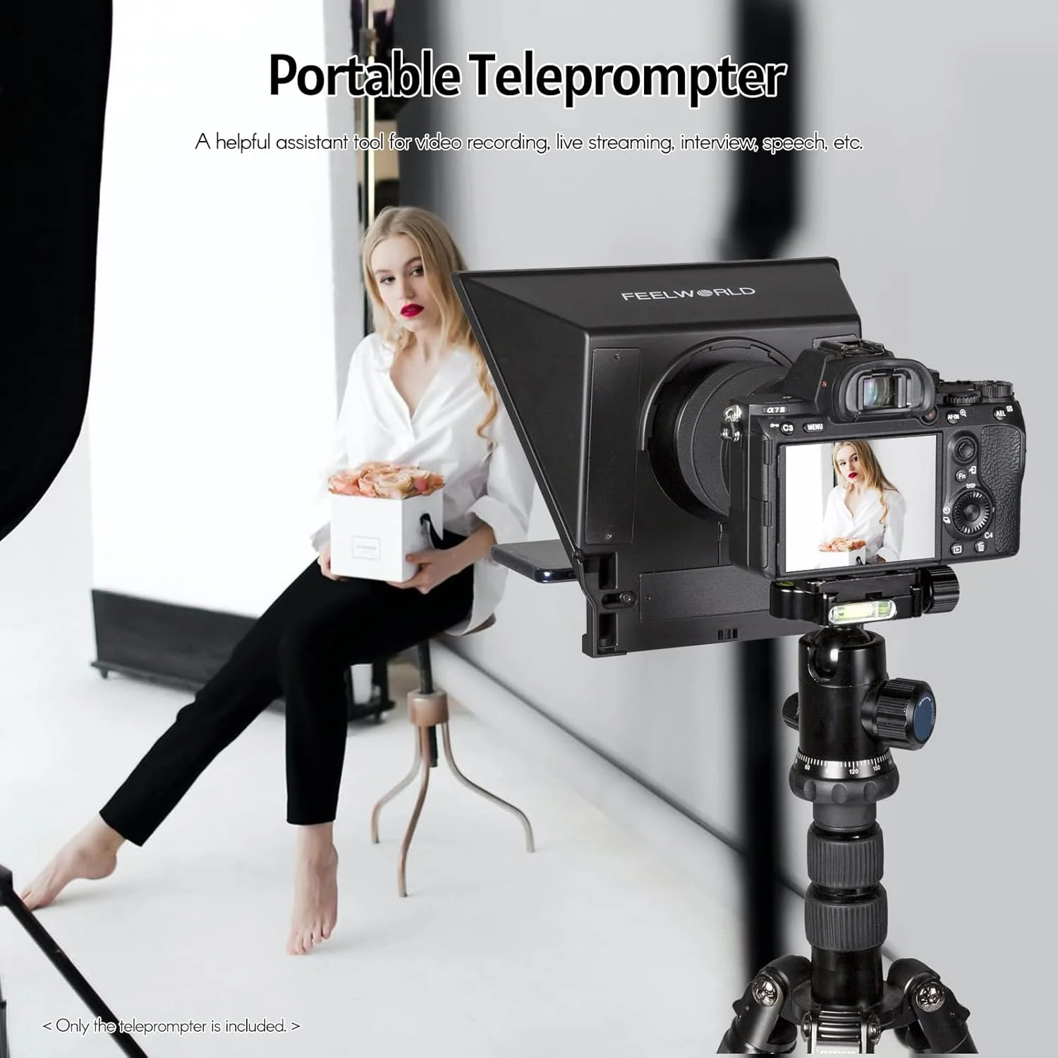 تله پرامپتر قابل حمل Pepisky TP2A برای دوربین DSLR و تلفن هوشمند به همراه ریموت کنترل، 8 حلقه آداپتور لنز و نگهدارنده مغناطیسی تلفن برای ویدیو، پخش زنده، مصاحبه و ارائه تله پرامپتر قابل حمل Pepisky TP2A برای دوربین DSLR و تلفن هوشمند به همراه ریموت کنترل، 8 حلقه آداپتور لنز و نگهدارنده مغناطیسی تلفن برای ویدیو، پخش زنده، مصاحبه و ارائه