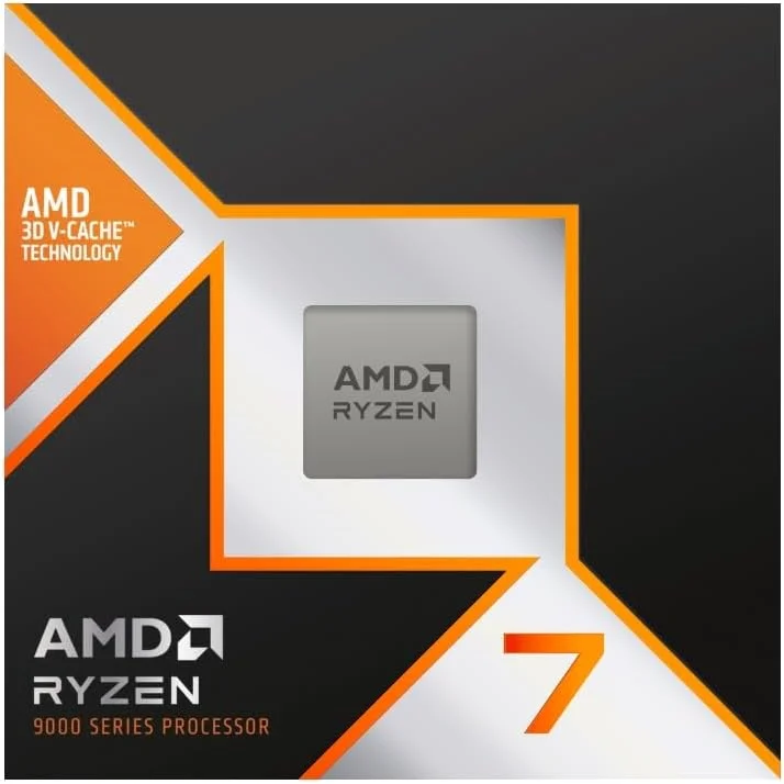 پردازنده دسکتاپ AMD Ryzen 7 9800X3D: نسل دوم AMD 3D V-Cache، معماری Zen 5، دارای 8 هسته پردازنده، 16 رشته، حداکثر فرکانس بوست تا 5.2 گیگاهرتز، فرکانس پایه 4.7 گیگاهرتز، حداکثر حافظه 192 گیگابایت - نقره ای