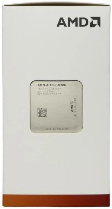 پردازنده AMD Athlon 3000G با فرکانس 3.5 گیگاهرتز، 2 هسته، 4 رشته، 5 مگابایت حافظه کش، سوکت AM4 - مدل YD3000C6FHSBX