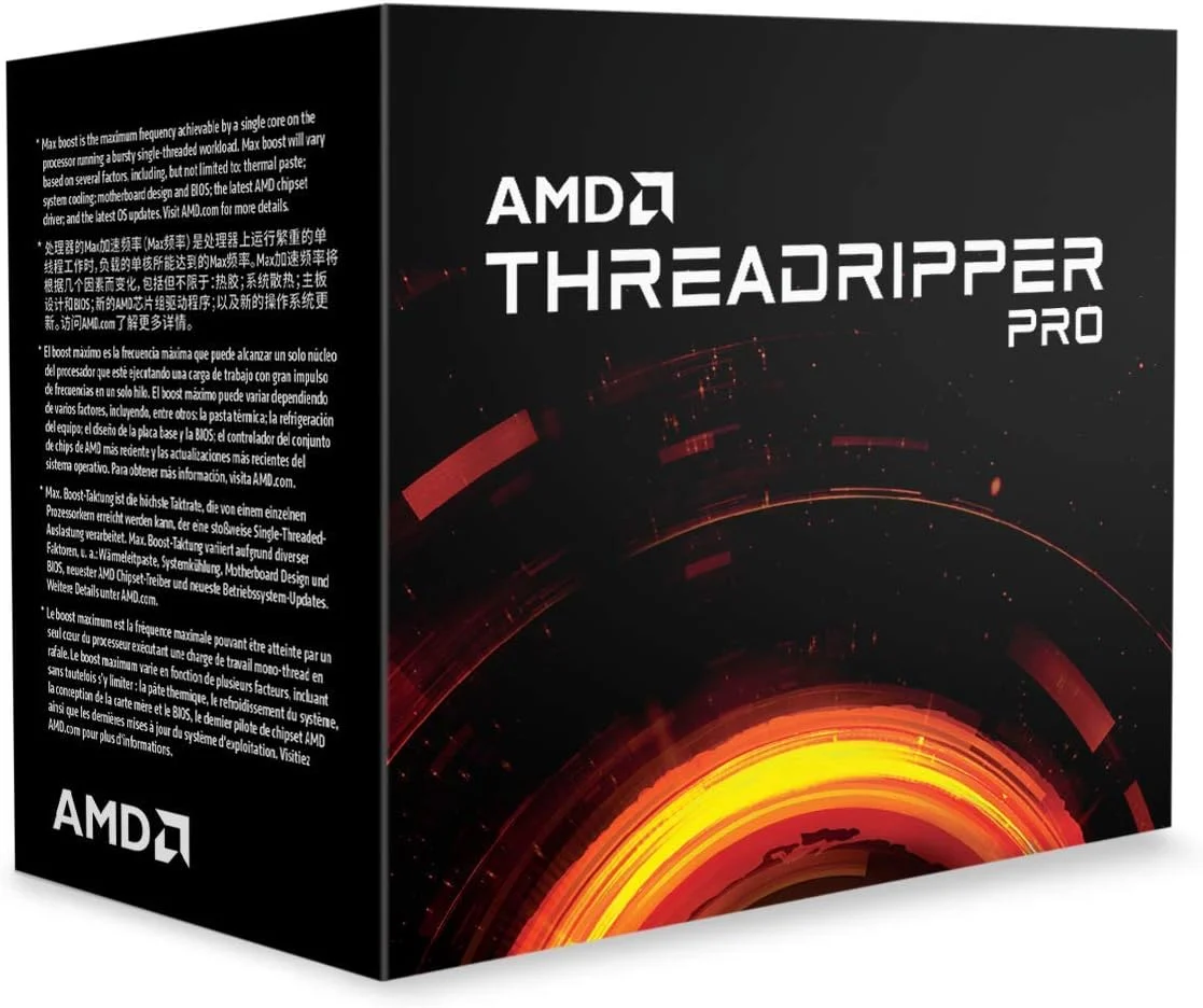 پردازنده AMD Ryzen Threadripper PRO 3975WX (32 هسته/64 رشته، 144 مگابایت حافظه کش، تا 4.2 گیگاهرتز حداکثر فرکانس) پردازنده AMD Ryzen Threadripper PRO 3975WX (32 هسته/64 رشته، 144 مگابایت حافظه کش، تا 4.2 گیگاهرتز حداکثر فرکانس)