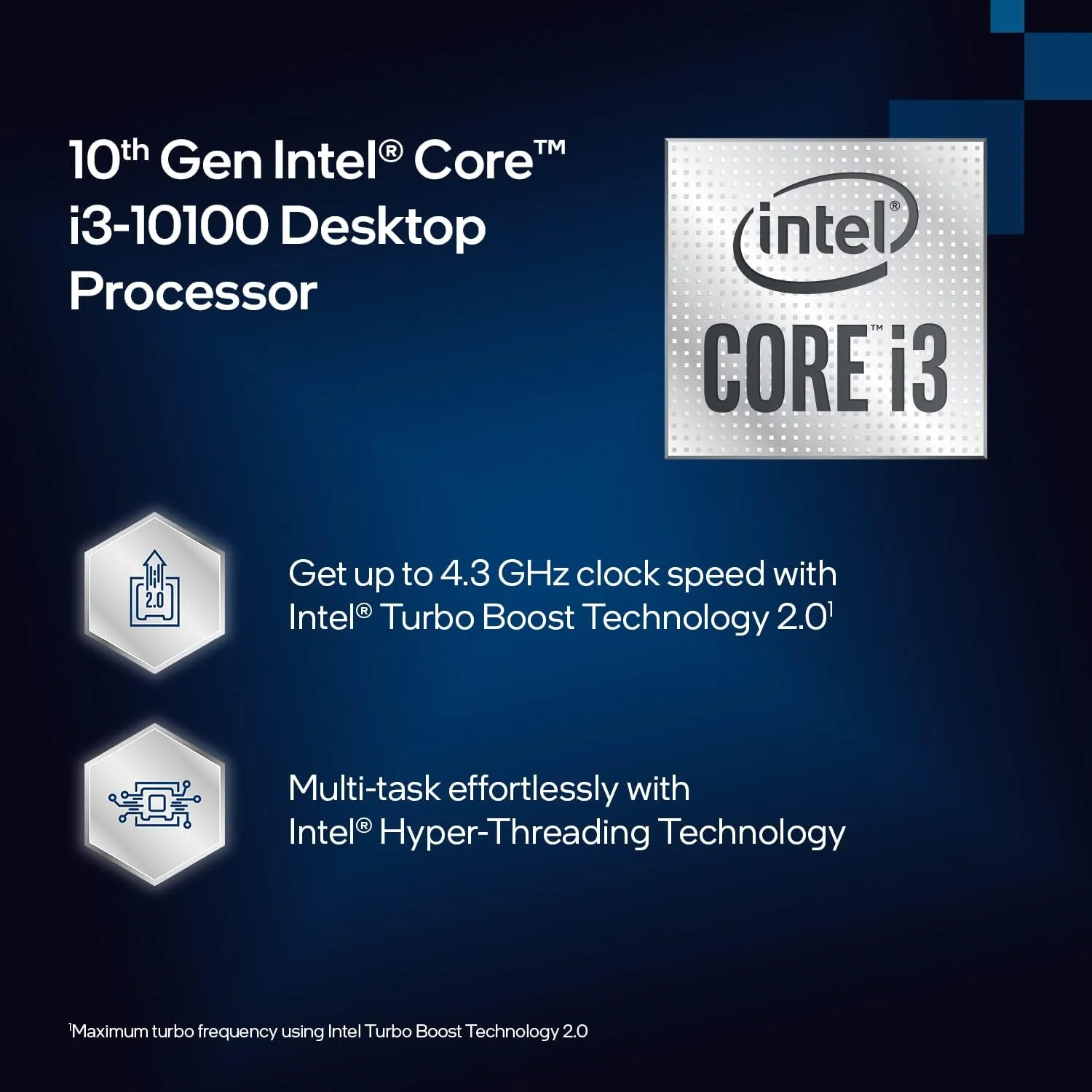 پردازنده اینتل Core i3-10100 (فرکانس پایه 3.60 گیگاهرتز; سوکت LGA1200; توان مصرفی 65 وات) نسخه جعبه پردازنده اینتل Core i3-10100 (فرکانس پایه 3.60 گیگاهرتز; سوکت LGA1200; توان مصرفی 65 وات) نسخه جعبه