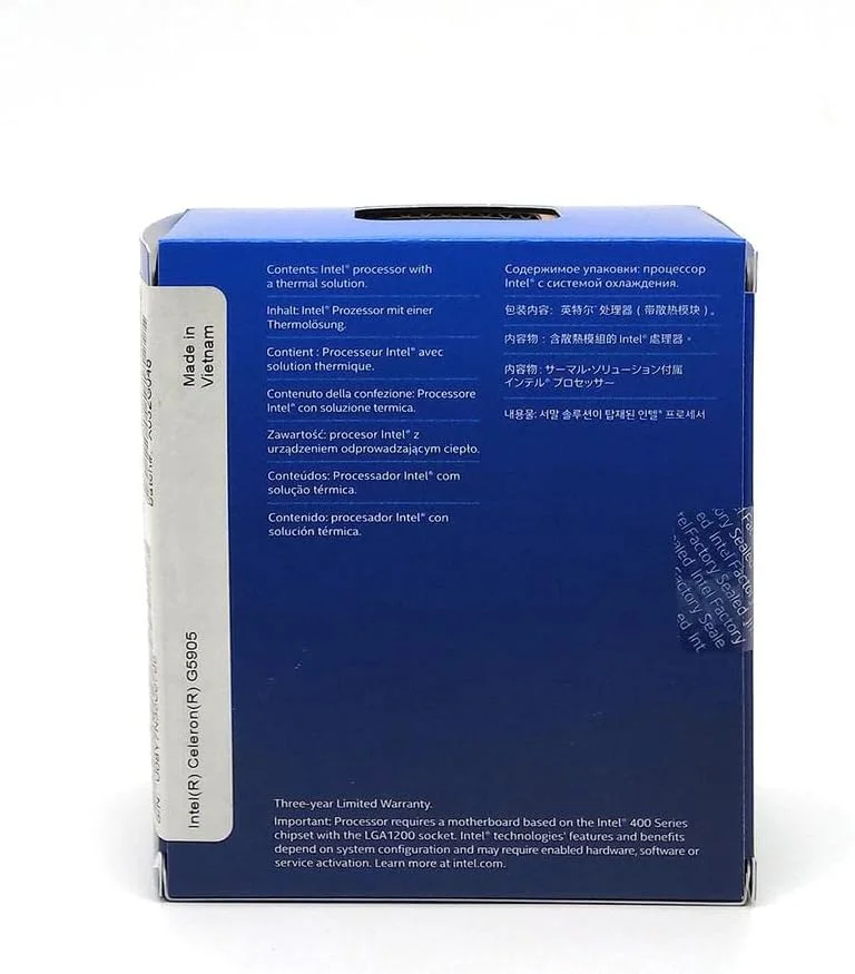 پردازنده Intel® Celeron® G5905 - حافظه کش 4 مگابایت، 3.50 گیگاهرتز