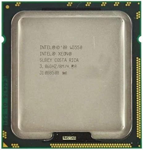 پردازنده 4 هسته ای Intel Xeon W3550 با سرعت 3.06 گیگاهرتز، 4.80 GT/s، حافظه کش هوشمند 8 مگابایت، LGA-1366، توان مصرفی 130 وات، SLBEY BX80601W3550