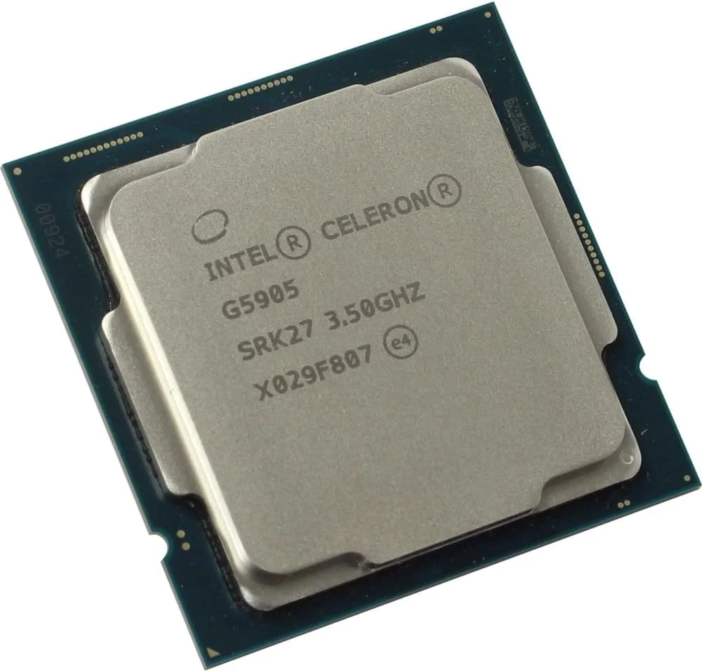 پردازنده دسکتاپ اینتل® سلرون® G5905، 2 هسته، 3.5 گیگاهرتز، LGA1200 (چیپست سری 400 اینتل®)، 58 وات