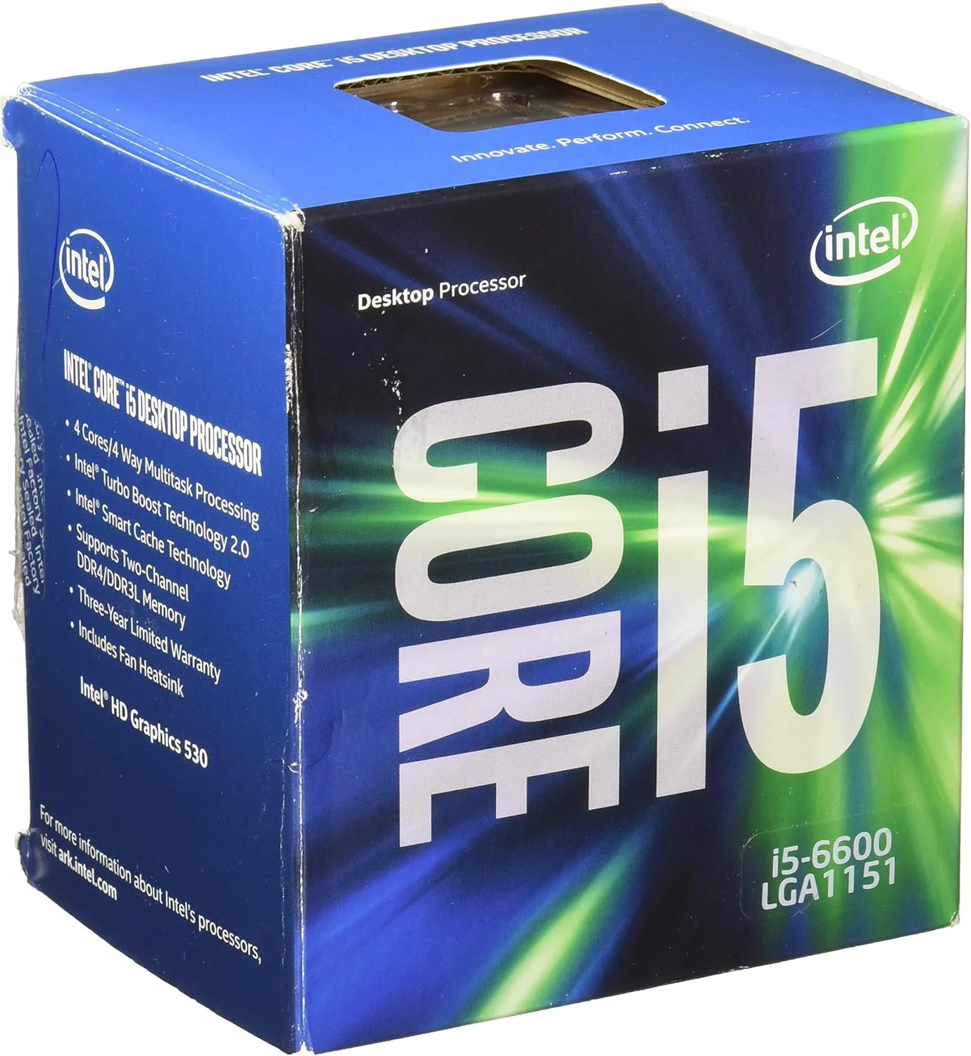 پردازنده اینتل اسکای لیک Core i5-6600 با سرعت 3.3 گیگاهرتز، 6 مگابایت حافظه کش، سوکت 1151 (مدل BX80662I56600)