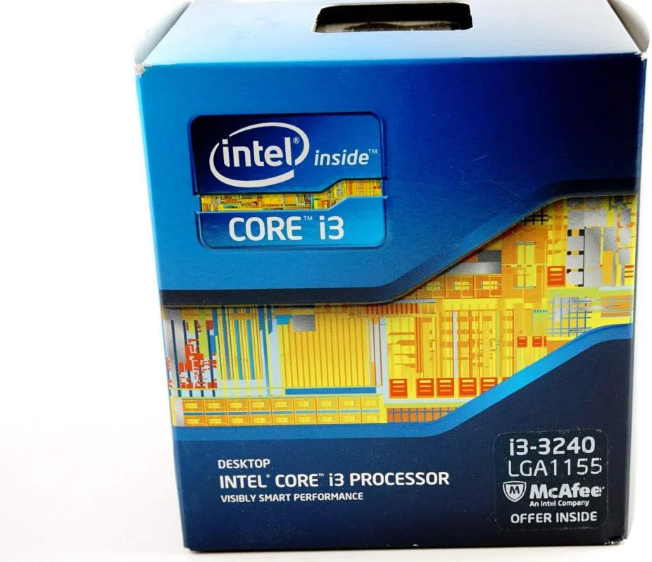 پردازنده مرکزی اینتل Core i3 3240 (3.4 گیگاهرتز، 2 هسته، 4 رشته، 3 مگابایت حافظه کش، سوکت LGA1155، جعبه)