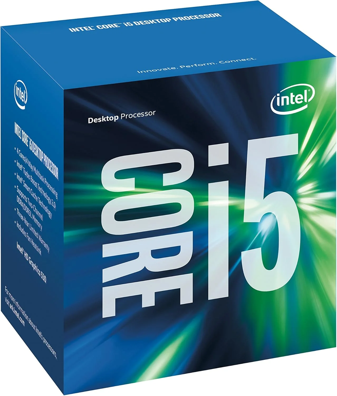 پردازنده اینتل Core i5-6400 Skylake با سرعت 2.7 گیگاهرتز، 8.0GT/s، حافظه کش 6 مگابایت، سوکت LGA 1151 مدل OEM CM8066201920506