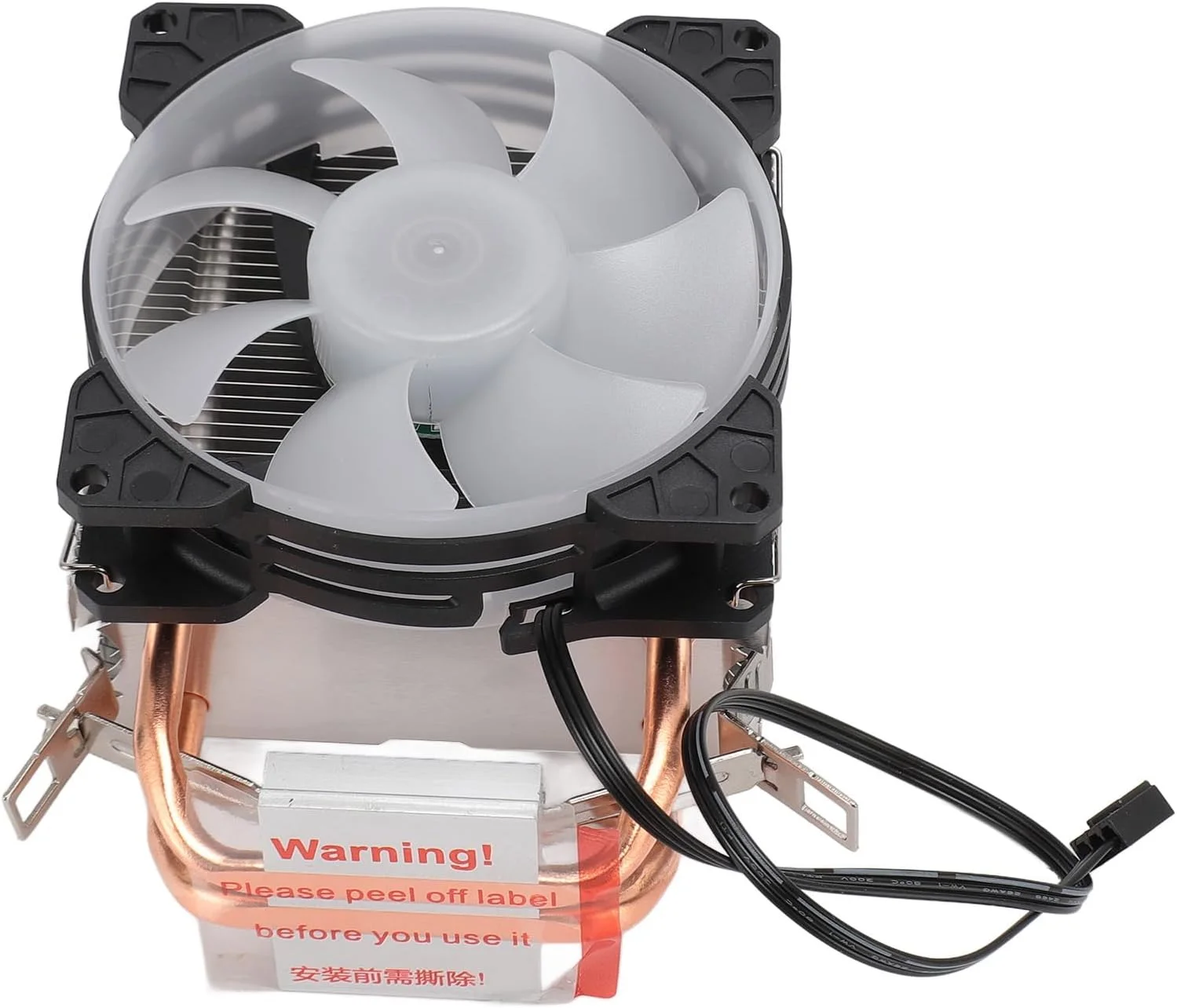 خنک کننده بادی پردازنده 90 میلی متری 48CFM 1800PRM با 2 لوله حرارتی مسی و نورپردازی RGB، فن های خنک کننده کامپیوتر LGA115X AM4 خنک کننده بادی پردازنده 90 میلی متری 48CFM 1800PRM با 2 لوله حرارتی مسی و نورپردازی RGB، فن های خنک کننده کامپیوتر LGA115X AM4