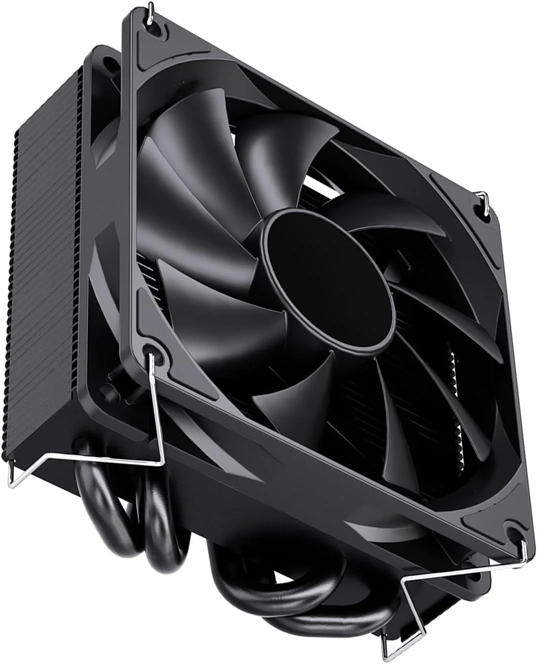 خنک کننده بادی پردازنده 45 میلی متری با 4 لوله حرارتی و فن 15 میلی متری برای LGA1700/1200/115X, AM5/AM4