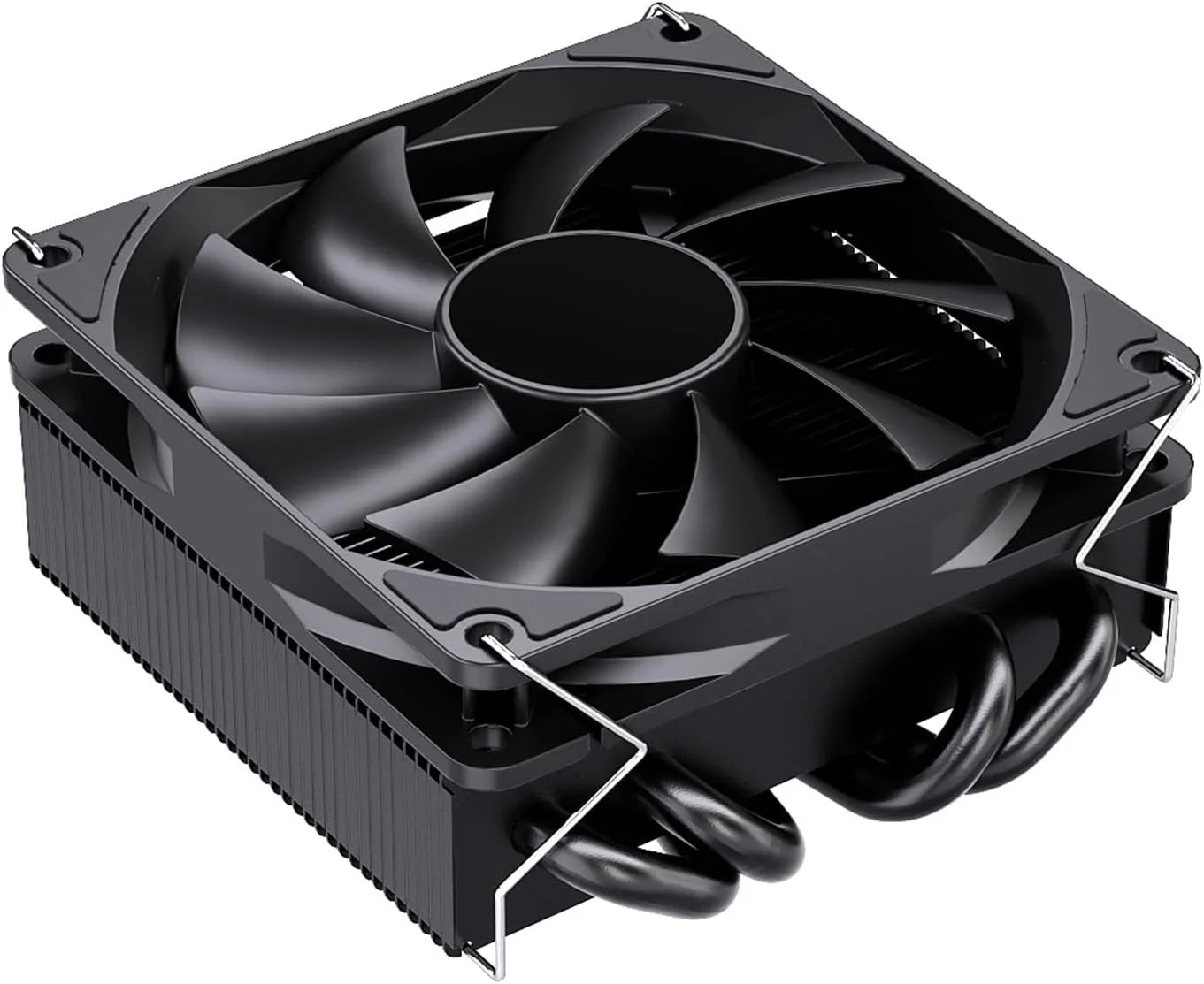 خنک کننده بادی پردازنده 45 میلی متری با 4 لوله حرارتی و فن 15 میلی متری برای LGA1700/1200/115X, AM5/AM4