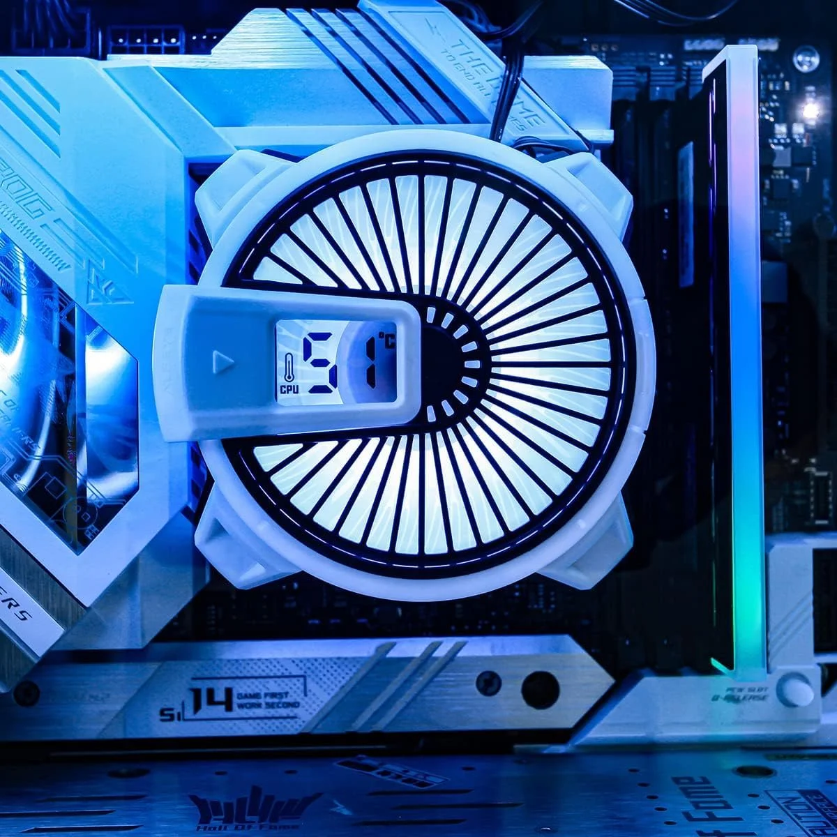 خنک کننده پردازنده Azonee W90، خنک کننده پردازنده با نمایش دما برای کیس های کامپیوتر کوچک با فن نورپردازی ARGB قدرتمند 90 میلی متری و ستون حرارتی با کارایی بالا 40 میلی متری در داخل (نسخه W90 Intel)