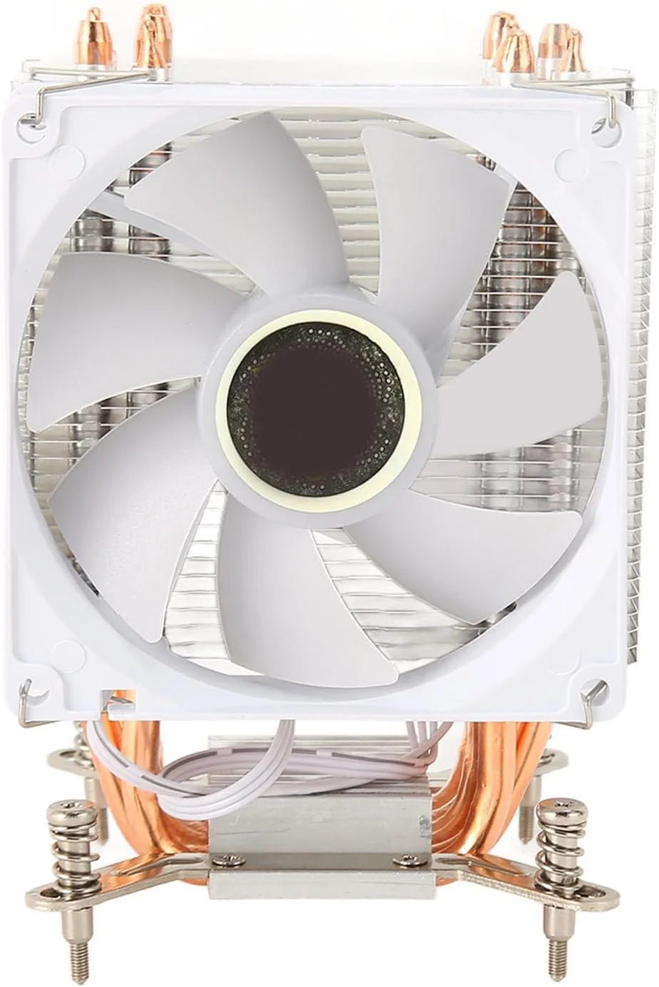 خنک‌کننده پردازنده 9 سانتی‌متری Bewinner با 6 لوله حرارتی مسی، جلوه‌های نورپردازی رنگارنگ، فن‌های خنک‌کننده بی‌صدای 3 پین برای کامپیوتر مناسب برای 775 1150 1151 1155 با نصب آسان