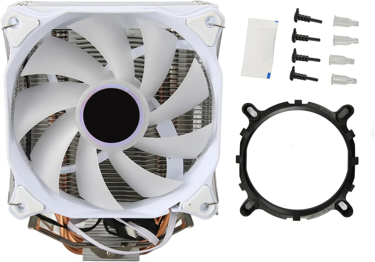 خنک کننده بادی پردازنده Bewinner با فن خنک کننده ARGB، 4 لوله حرارتی مسی رادیاتور هیدرولیک پردازنده، رادیاتور پردازنده 120 میلی متری برای AM4 AM5 برای 1700 1150 1155 1151