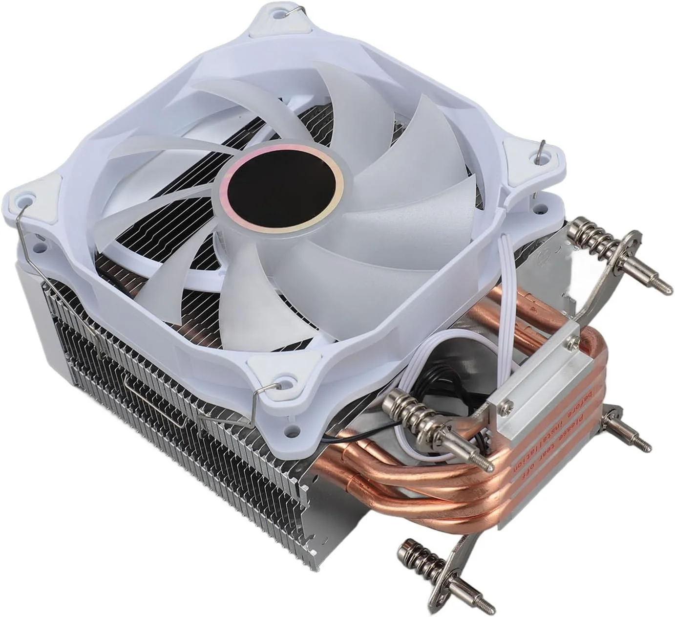 خنک کننده بادی پردازنده Bewinner، دارای 4 لوله حرارتی 12 سانتی متری 12 ولت DC 48 CFM، فن های خنک کننده پردازنده 3 سیمه با اتلاف حرارت عالی برای 1155 1156 1200 1700