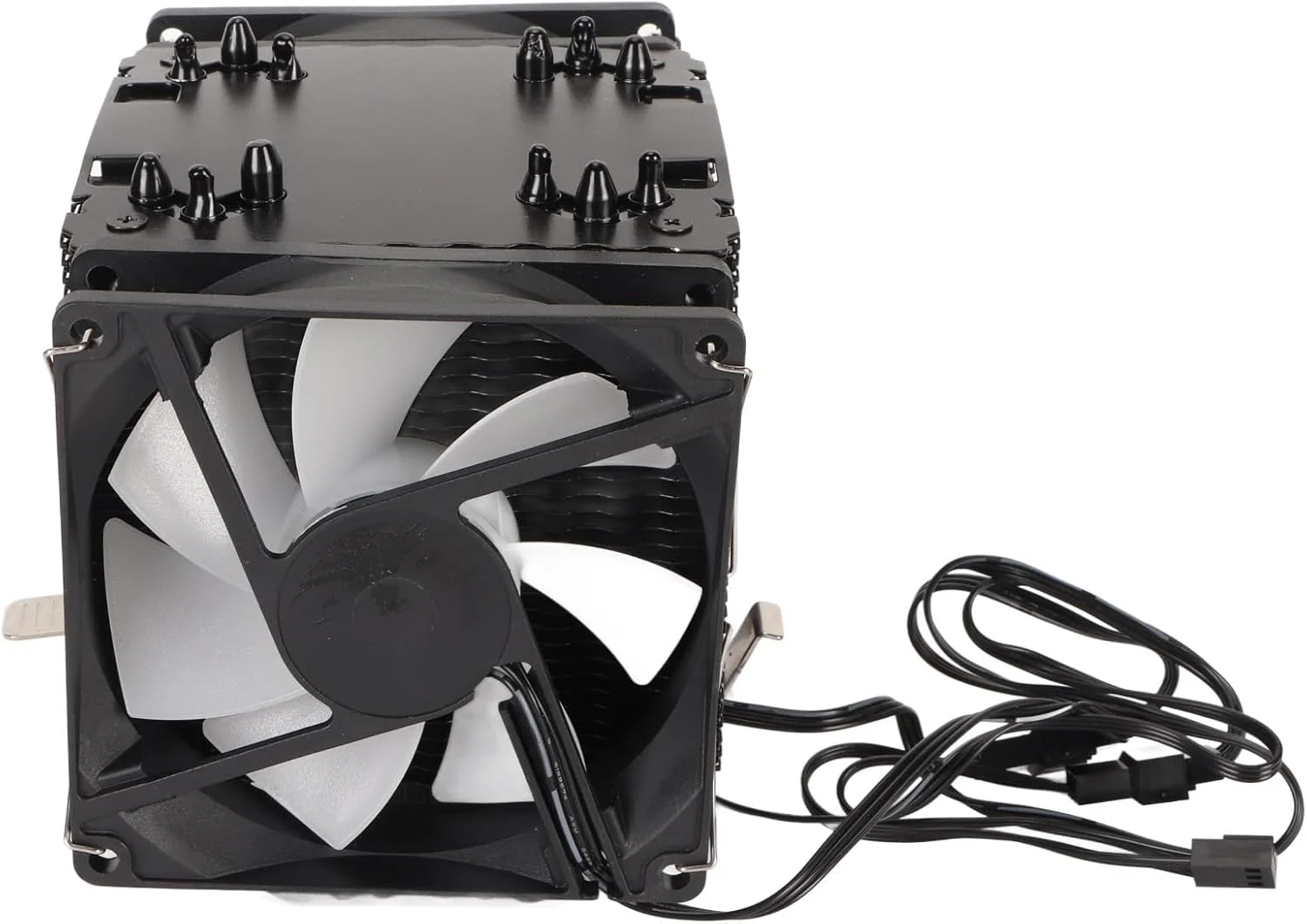 خنک کننده پردازنده 9 سانتی متری Bewinner، برج دوقلو 3 فن با دفع حرارت مستقیم، فن خنک کننده پردازنده فوق العاده بی صدا با 5 رنگ نور برای 775 1150 1151 1155 1156 1200 1700 1356 1366، برای 3 پین