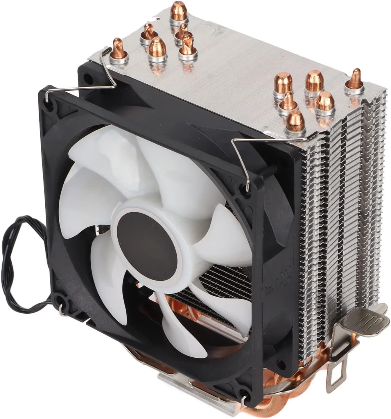 خنک کننده پردازنده RGB Bewinner، خنک کننده پردازنده با تکنولوژی انتقال مستقیم حرارت، جریان هوای عالی، نویز کم، شش لوله، فن پردازنده RGB 3 پین، سازگاری گسترده (تک فن)