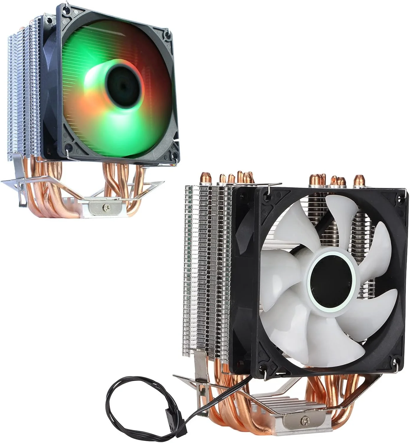 خنک کننده پردازنده RGB Bewinner، خنک کننده پردازنده با تکنولوژی انتقال مستقیم حرارت، جریان هوای عالی، نویز کم، شش لوله، فن پردازنده RGB 3 پین، سازگاری گسترده (تک فن)