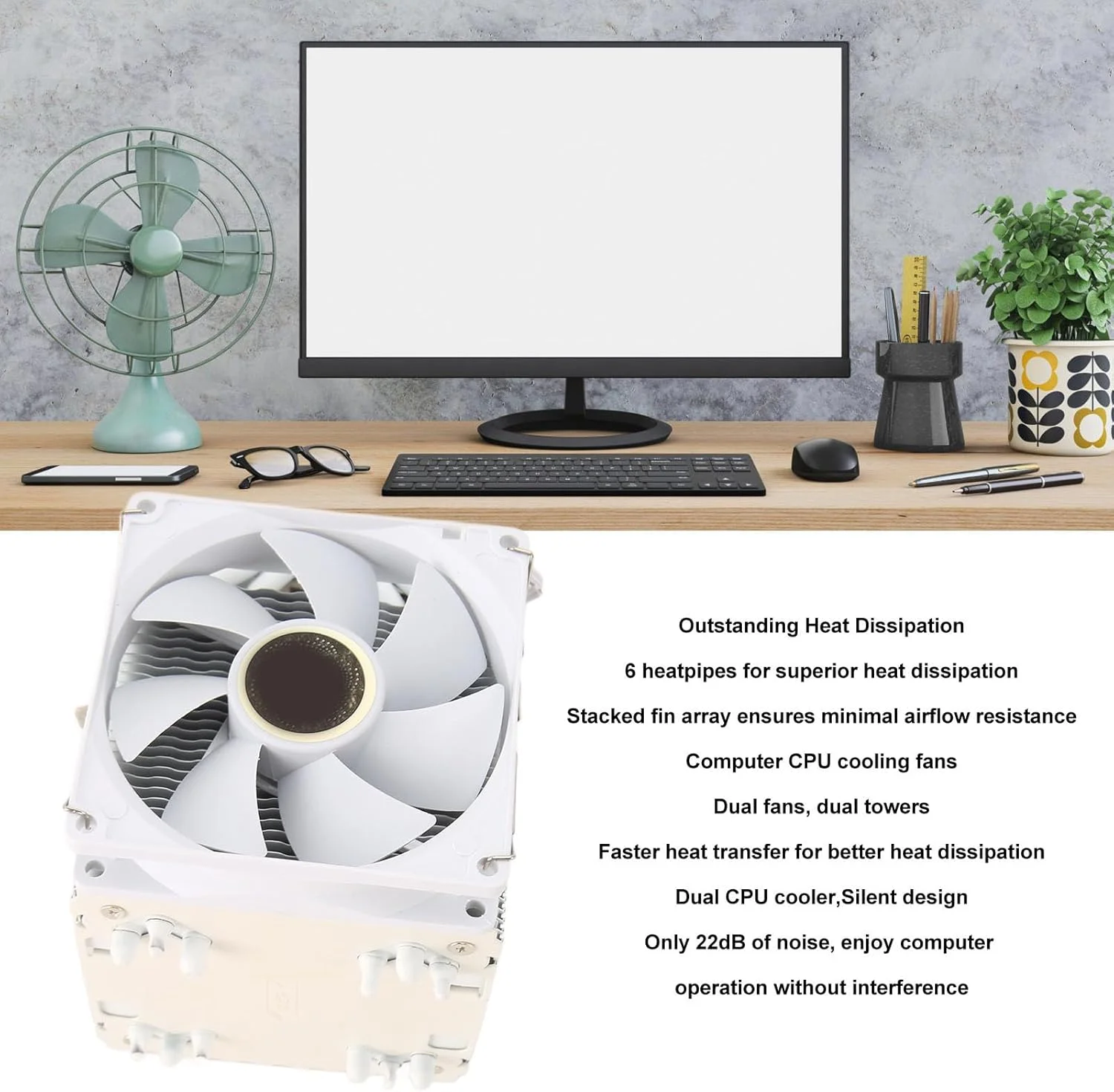 خنک کننده پردازنده ciciglow، 9 سانتی متر، دو برج، 6 لوله حرارتی، 3 پین، فن خنک کننده دوگانه پردازنده، سفید، خنک کننده بادی پردازنده کامپیوتر به همراه براکت برای 775 1150 1151 1155 1156 1200 1700 1356 1366 خنک کننده پردازنده ciciglow، 9 سانتی متر، دو برج، 6 لوله حرارتی، 3 پین، فن خنک کننده دوگانه پردازنده، سفید، خنک کننده بادی پردازنده کامپیوتر به همراه براکت برای 775 1150 1151 1155 1156 1200 1700 1356 1366