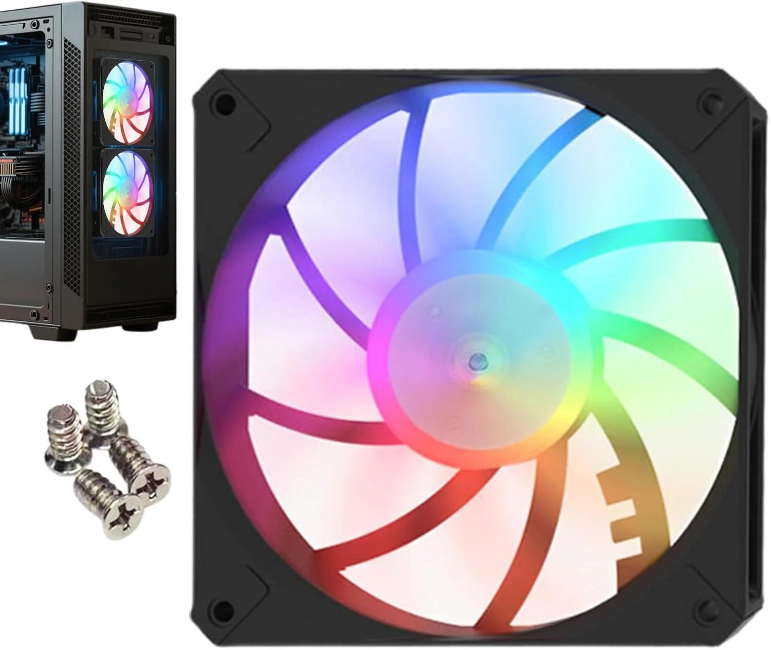 فن کامپیوتر، فن خنک کننده | خنک کننده رادیاتور CPU کم عمق و بی صدا برای ساخت رایانه شخصی گیمینگ در محل کار خانگی، ابزار بهینه سازی جریان هوا