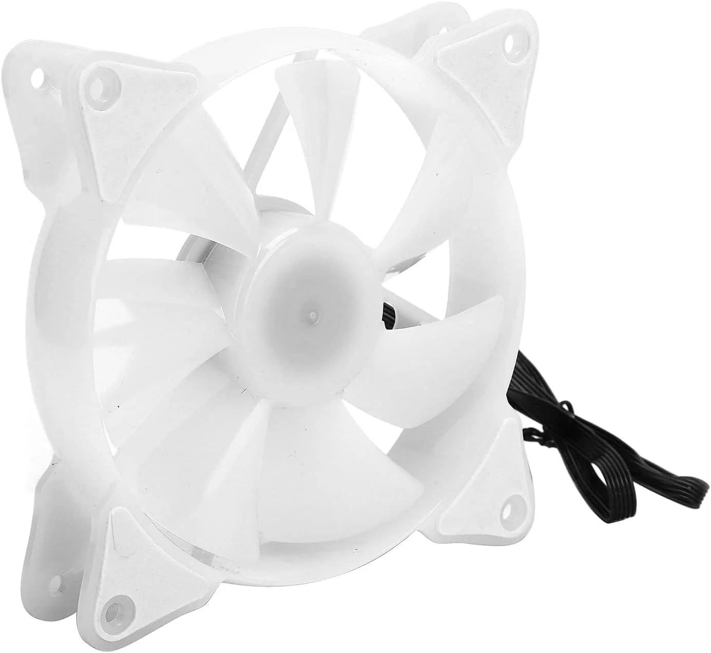 فن خنک کننده کیس کامپیوتر، فن خنک کننده پردازنده چند رنگ RGB، طراحی قاب بهبود یافته با حجم هوای زیاد 12 ولت DC 6 پین، عملکرد بی صدا برای کامپیوتر