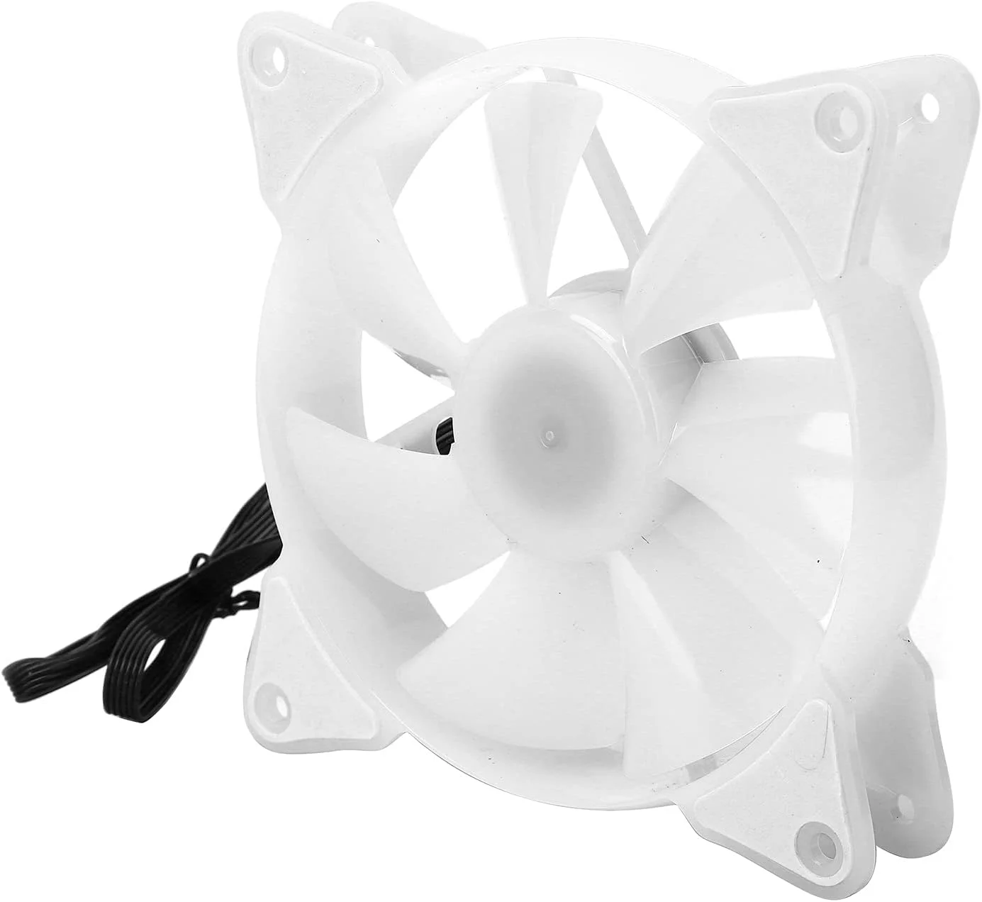 فن خنک کننده کیس کامپیوتر، فن خنک کننده پردازنده چند رنگ RGB، طراحی قاب بهبود یافته با حجم هوای زیاد 12 ولت DC 6 پین، عملکرد بی صدا برای کامپیوتر