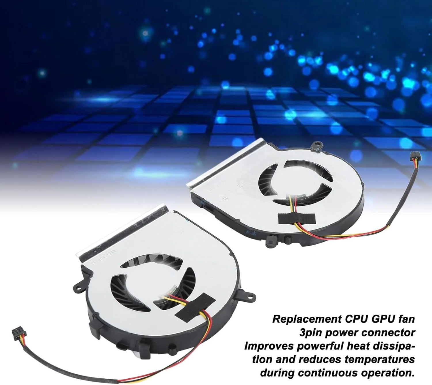 خنک کننده پردازنده، فن 3 پین GPU CPU، فن خنک کننده پردازنده آلیاژ آلومینیوم برای سری های MSi GE62 GE72 PE60 PE70 GL62 GL72 GP62 GP72 MS 16J1 MS 16J5 MS 1791 MS 1795