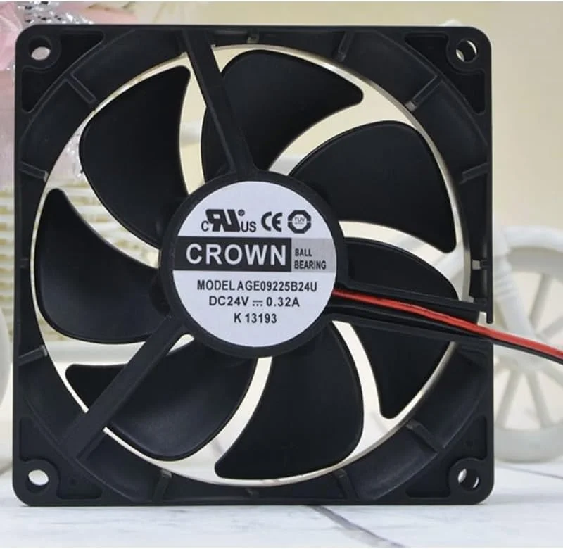 فن خنک کننده جدید CPU برای CROWN AGE09225B24U 24V 0.32A 9cm 9225 9025 فن خنک کننده اینورتر با حجم هوای بالا