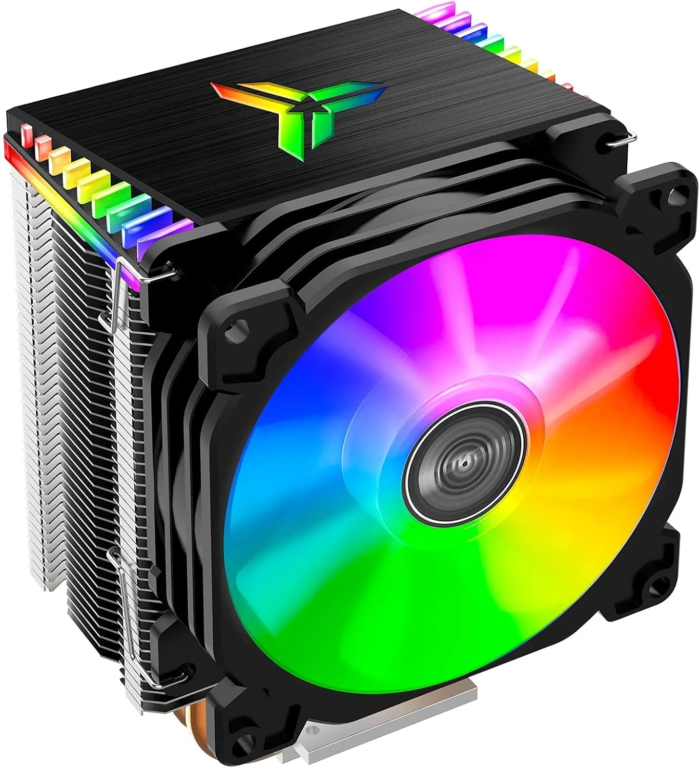 خنک کننده بادی پردازنده CR1400 RGB، دارای 4 لوله حرارتی، فن 126 میلی متری RGB، فن های PWM 92 میلی متری قابل جابجایی، همگام سازی نور ARGB با مادربرد، 5 ولت 4 پین، سازگار با AMD Ryzen/Intel LGA 1700/115X (مشکی)