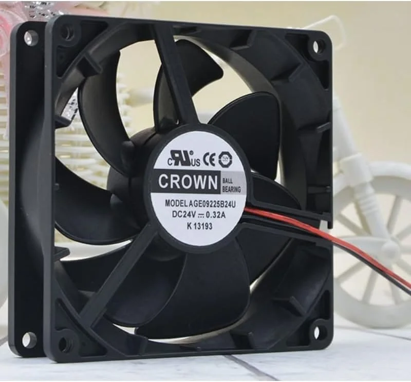 فن خنک کننده پردازنده جدید برای CROWN AGE09225B24U 24𝖵 0.32A 9cm 9225 9025 فن خنک کننده اینورتر با حجم هوای بالا