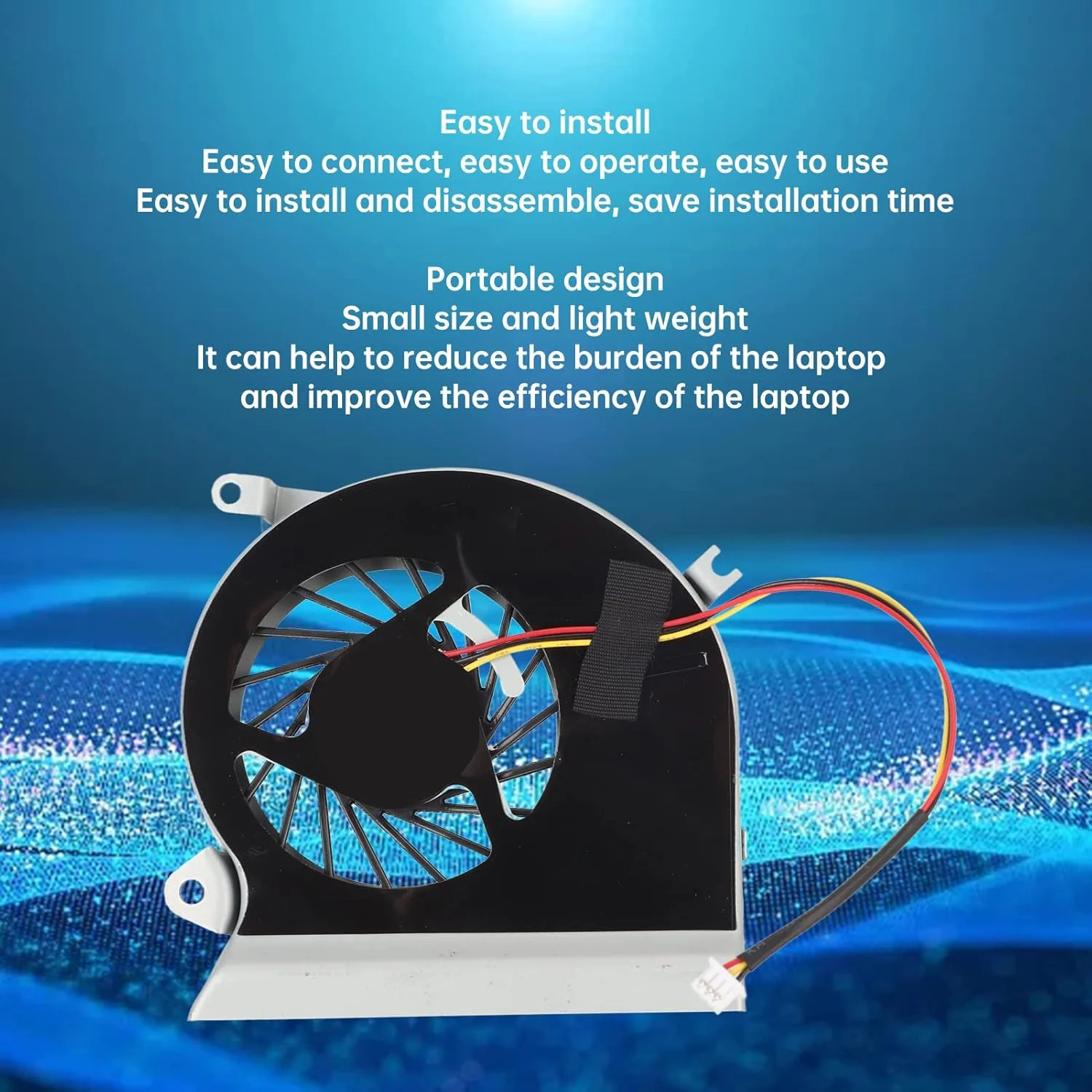 خنک کننده بادی پردازنده برای MSI Ge70 2oc Ge70 2od Ge70 2oe Ge70 2pc Ge70 2pe Apache Pro، فن خنک کننده پردازنده لپ تاپ، فن 3 پین پردازنده، برای لوازم جانبی کامپیوتر MSI