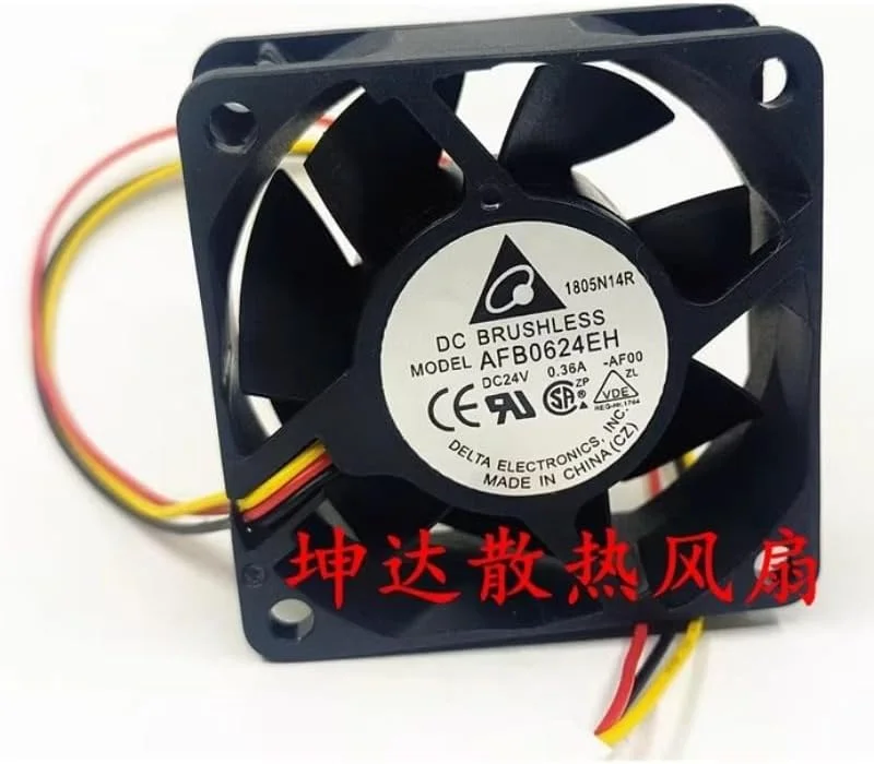 فن خنک کننده جدید CPU برای Delta AFB0624EH-AF00 24V 0.36A 6025 فن خنک کننده با حجم هوای بالا 60 * 60 * 25 میلی متر