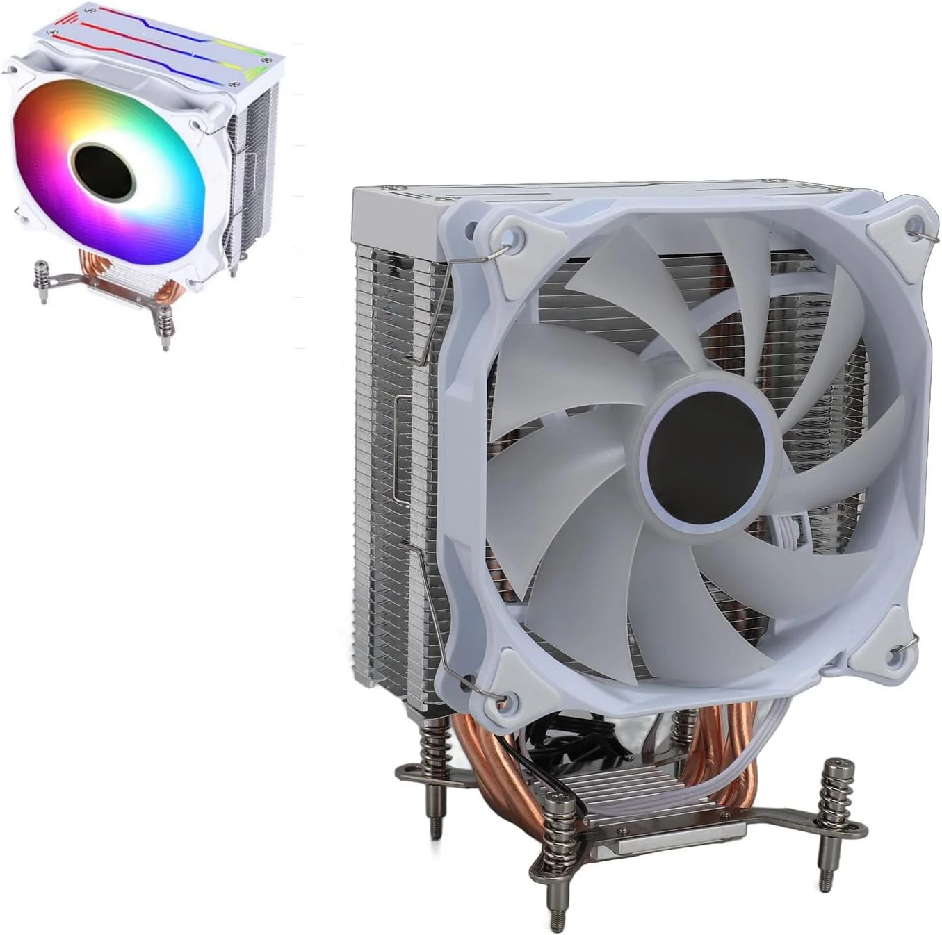 خنک کننده بادی پردازنده، فن هیدرولیک 10٪، طراحی بی صدا 22dB، 4 لوله حرارتی مناسب برای مادربردهای 775 1150 1151 1155 1156 1200 1700 1356 1366، مادربردهای سوراخ دار پاشنه 2011 با نصب آسان