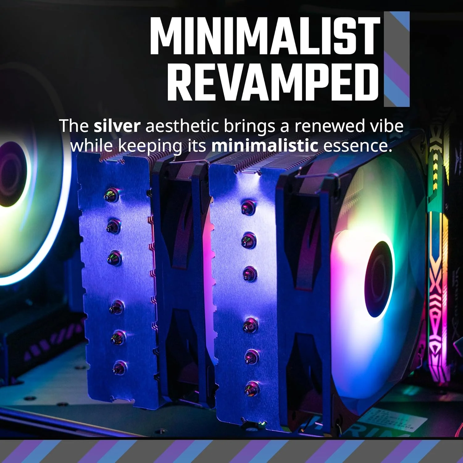 خنک کننده پردازنده بادی دو برج کولر مستر Hyper 620S، همگام سازی ARGB، فن PWM 120 میلی متری، 6 لوله حرارتی مسی با تماس مستقیم، ارتفاع 154.9 میلی متر، براکت های AMD Ryzen AM5/AM4، Intel LGA1700/1200 (RR-D6NA-17PA-R1) خنک کننده پردازنده بادی دو برج کولر مستر Hyper 620S، همگام سازی ARGB، فن PWM 120 میلی متری، 6 لوله حرارتی مسی با تماس مستقیم، ارتفاع 154.9 میلی متر، براکت های AMD Ryzen AM5/AM4، Intel LGA1700/1200 (RR-D6NA-17PA-R1)